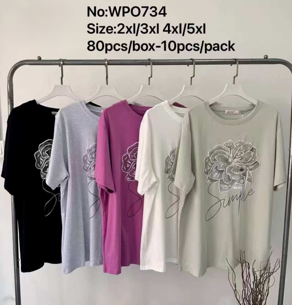 Bluzki damskie Roz 2XL-5XL, Mix Kolor Paczka 10 szt